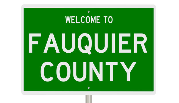 Rendering Of A 3d Green Highway Sign For Fauquier County