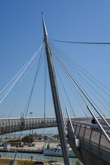 Ponte del Mare in Pescara, Abruzzo, Italy Divided Into Pedestrian and Bicycle Paths