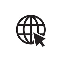 World website arrow cursor icon symbol vector illustration