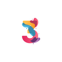 Fototapeta premium 3 Years Anniversary Celebration flux Vector Template Design Illustration