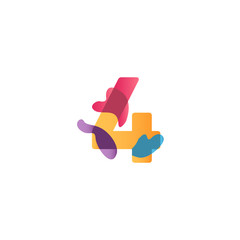 4 Years Anniversary Celebration flux Vector Template Design Illustration