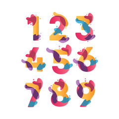 Years Anniversary Celebration flux set Vector Template Design Illustration