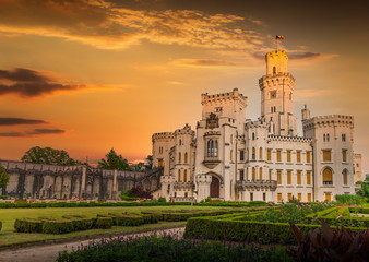 Naklejka premium Hluboka nad Vltavou Castle in Czech Republic