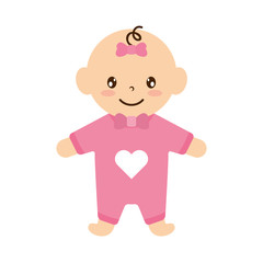 cute little baby girl character