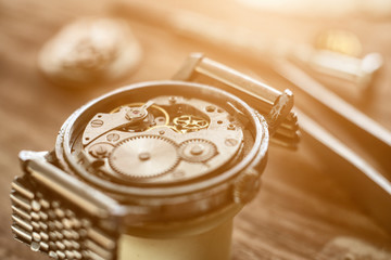 Watchmaker's workshop, mechanical watch repair