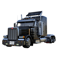 3D Rendered Truck without Trailer on White Background - 3D Illustration