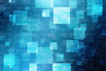 2d illustration Abstract futuristic electronic circuit technology background