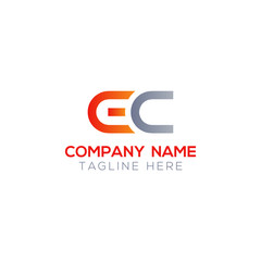 Initial EC Letter Linked Logo. Creative Letter EC Modern Business Logo Vector Template. Initial EC Logo Template Design