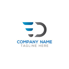 Initial ED Letter Linked Logo. Creative Letter ED Modern Business Logo Vector Template. Initial ED Logo Template Design
