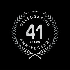 41 years design template. 41st vector and illustration.