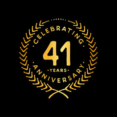 41 years design template. 41st vector and illustration.