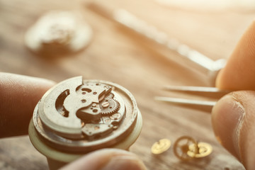 Watchmaker's workshop, mechanical watch repair