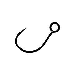 fishing hook icon trendy flat design