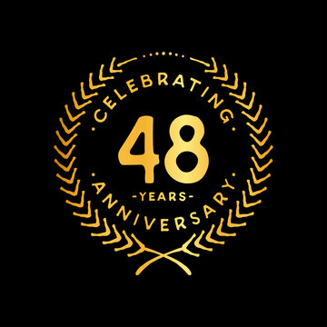 48 years design template. 48th vector and illustration.