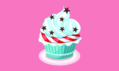 cupcake with cream
