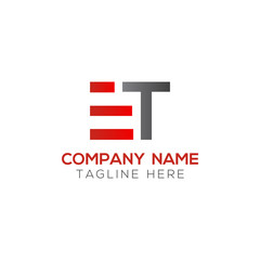 Obraz premium Initial ET Letter Linked Logo. Creative Letter ET Modern Business Logo Vector Template. Initial ET Logo Template Design