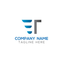 Initial ET Letter Linked Logo. Creative Letter ET Modern Business Logo Vector Template. Initial ET Logo Template Design