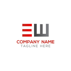 Initial EW Letter Linked Logo. Creative Letter EW Modern Business Logo Vector Template. Initial EW Logo Template Design