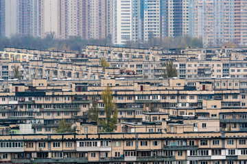 Multi-storey residential buildings in Kyiv (Kiev), Ukraine on November 3, 2019