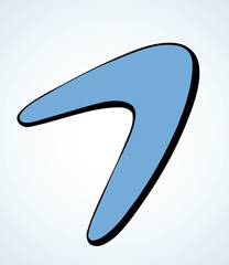 Boomerang in flight. Vector drawing