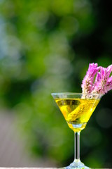 glass of cocktails background 