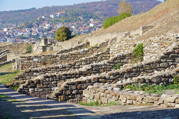 Obraz premium Tsarevets is a medieval stronghold situated on a hill of the same name in Veliko Tarnovo, in northern Bulgaria.
