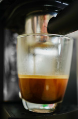 espresso shot in the glass