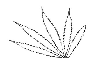 cannabis leaf illustration, green icon on white background