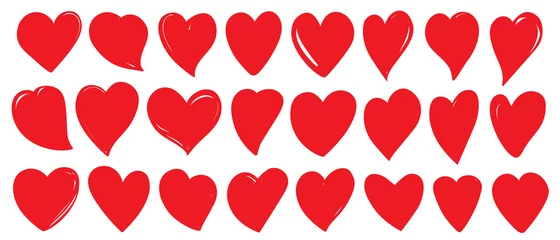 Foto op Plexiglas Heart love romantic valentine day red vector icon © Suesse