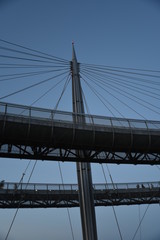 Pescara, Ponte del Mare Bridge at Sunset in Abruzzo, Italy