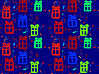 seamless pattern with colours digital painting, graphics design
