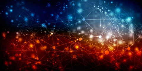 2d illustration Abstract futuristic electronic circuit technology background © jijomathai