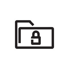 Folder lock icon vector isolated on background. Trendy document symbol. Pixel perfect. illustration EPS 10. - Vector.