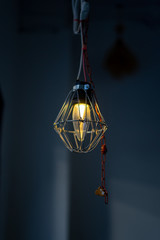 old vintage style light bulb creativity ideas concept 