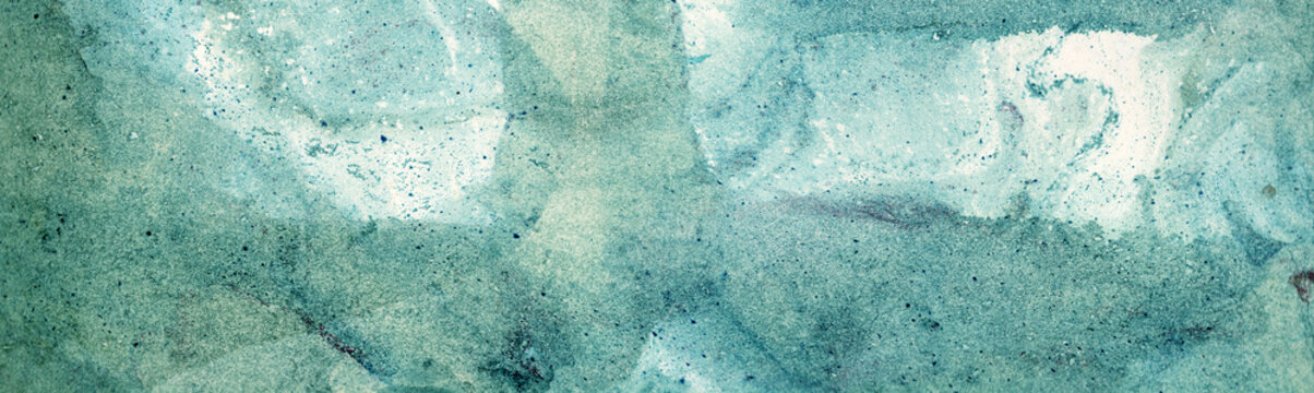 green and blue watercolor texture gentle background