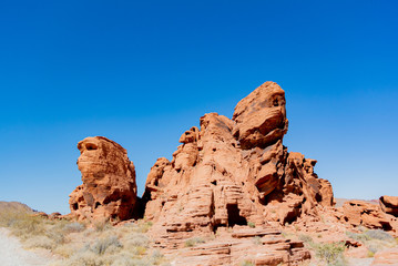 Nevada/ United states of America, USA-October 2nd 2019: valley of fire state park