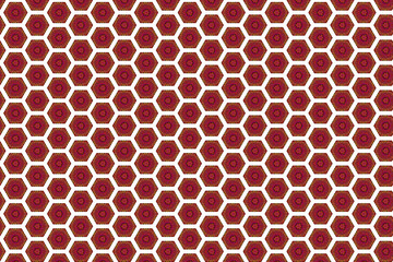 endless pattern of colorful hexagons on a white background
