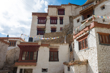 Fototapeta na wymiar Ladakh, India - Jun 28 2019 - Skurbuchan Monastery in Skurbuchan, Ladakh, Jammu and Kashmir, India.