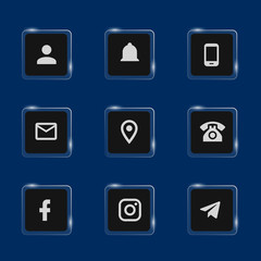 glass button