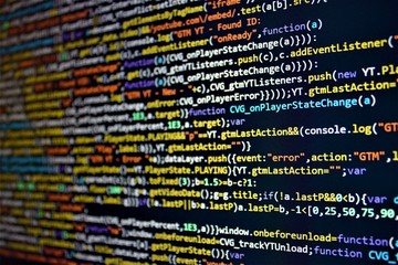 binary code on digital background