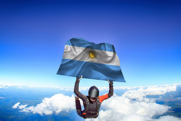 Fototapeta premium Argentina flag travel.