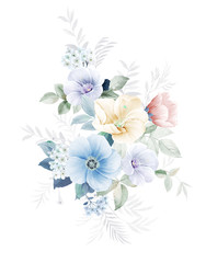 Fototapeta na wymiar beautiful flowers illustration