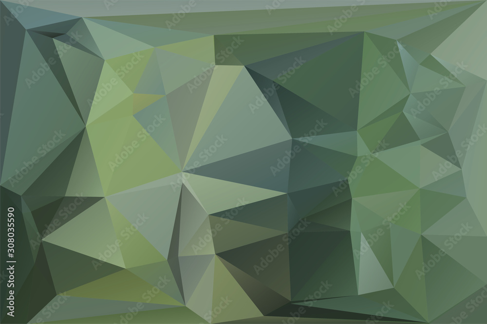 Sticker abstract geometric background with triangles. vector polygonal texture background. green abstract bu