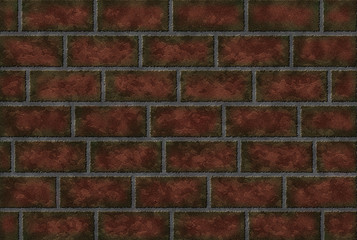 old brick wall red brown