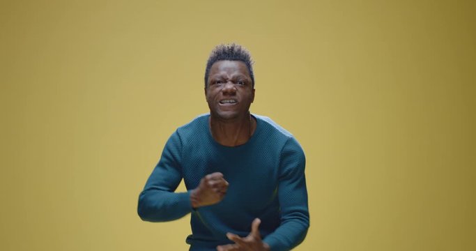 Young man seething with anger