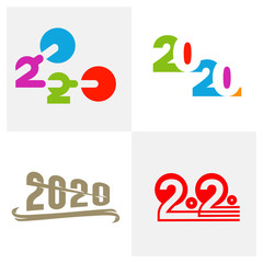 2020 logo design concept vector template, Icon Symbol, Illustration