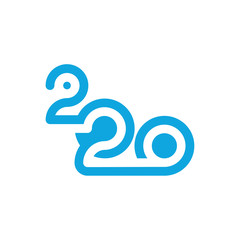 2020 logo design concept vector template, Icon Symbol, Illustration
