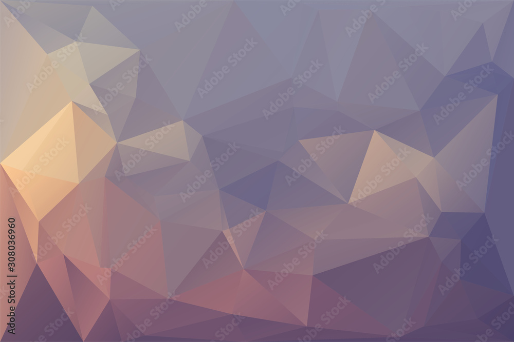 Wall mural abstract geometric background with triangles. vector polygonal texture background. purple abstract b