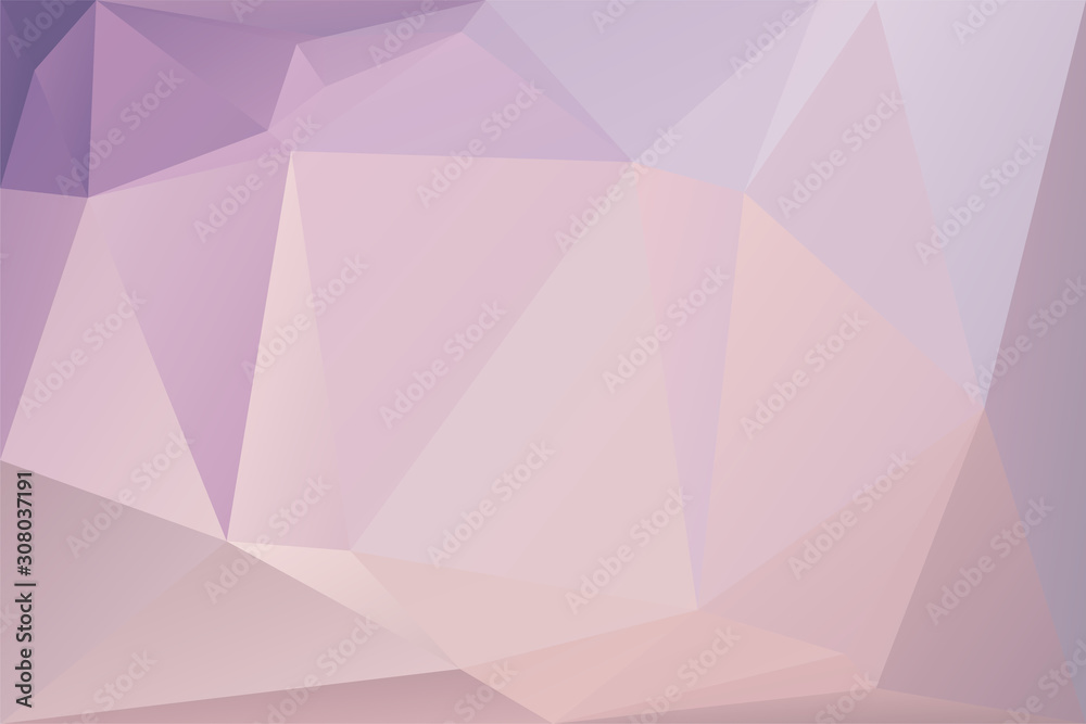 Sticker abstract geometric background with triangles. vector polygonal texture background. pink and purple a
