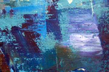 Abstract modern painting. Painting painted with a palette knife on canvas with oil paints in a large stroke